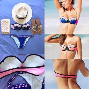 ⬇️6 for $7! VS Crochet Bikini Set Blue & Pink